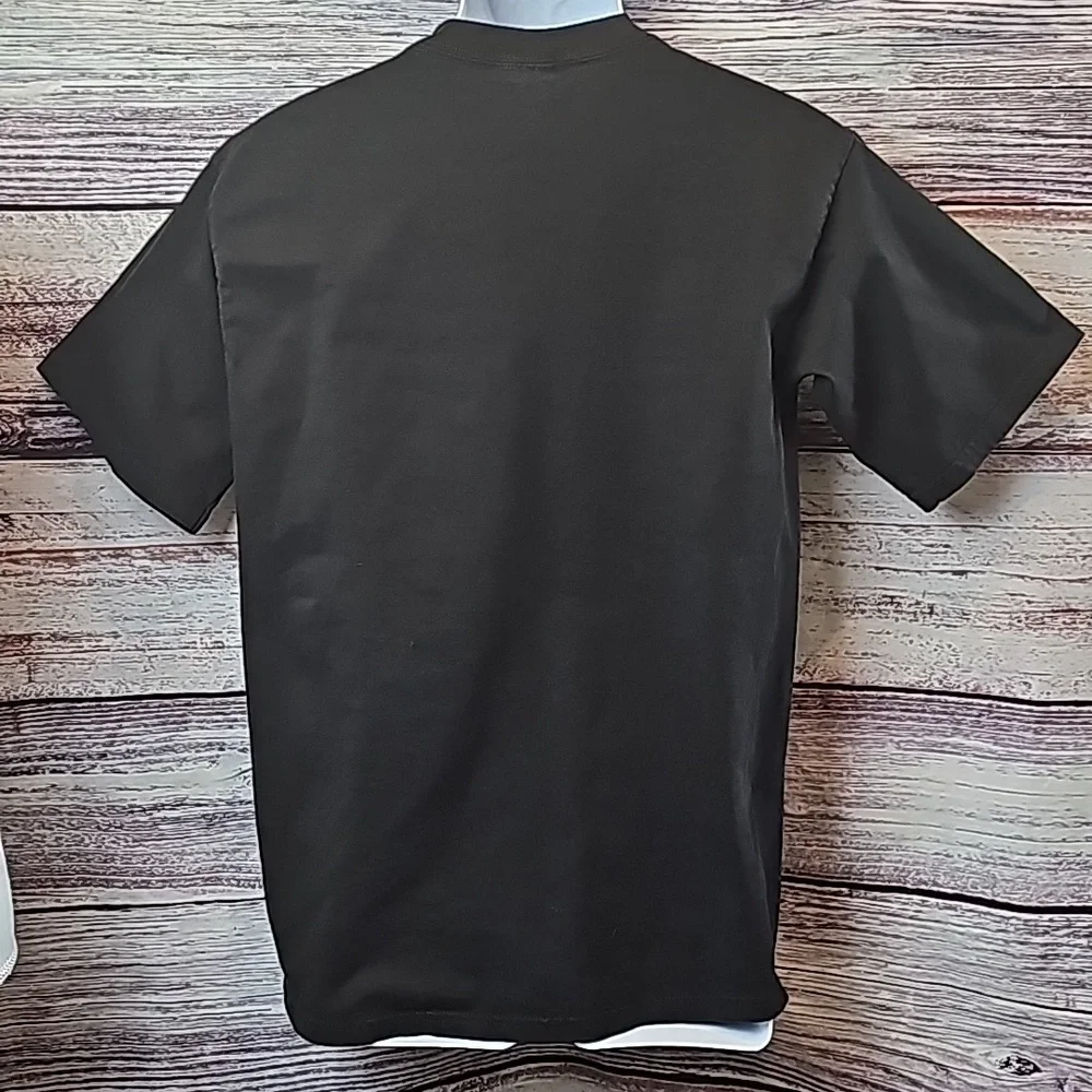 LOS ANGELES LAKERS BLACK SHORT SLEEVE PULLOVER TEE - Picture 4 of 7